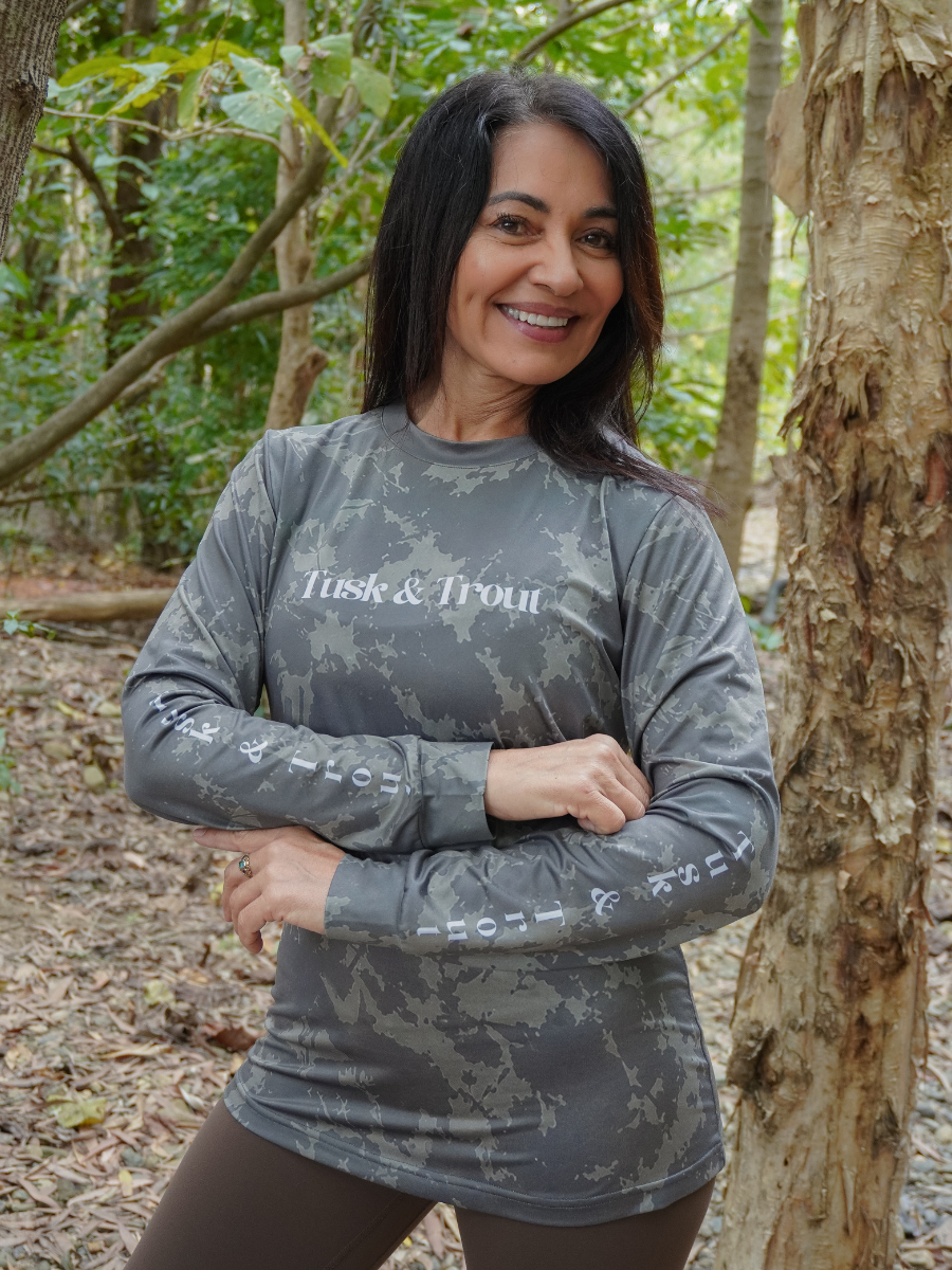 Bushland Camo Fishing Jersey
