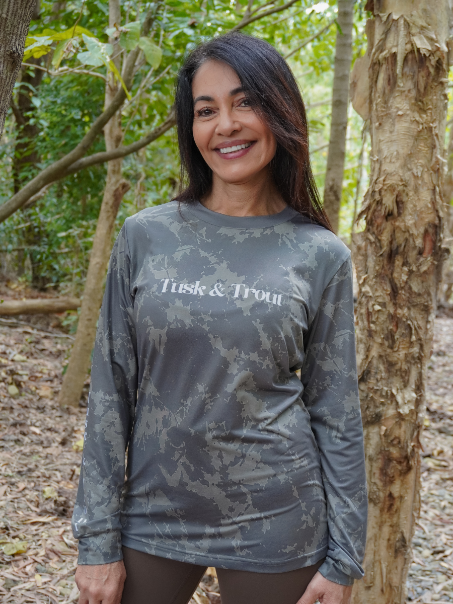 Bushland Camo Fishing Jersey