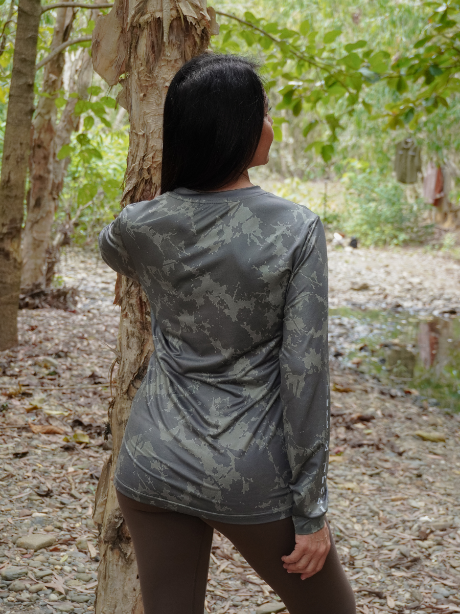 Bushland Camo Fishing Jersey