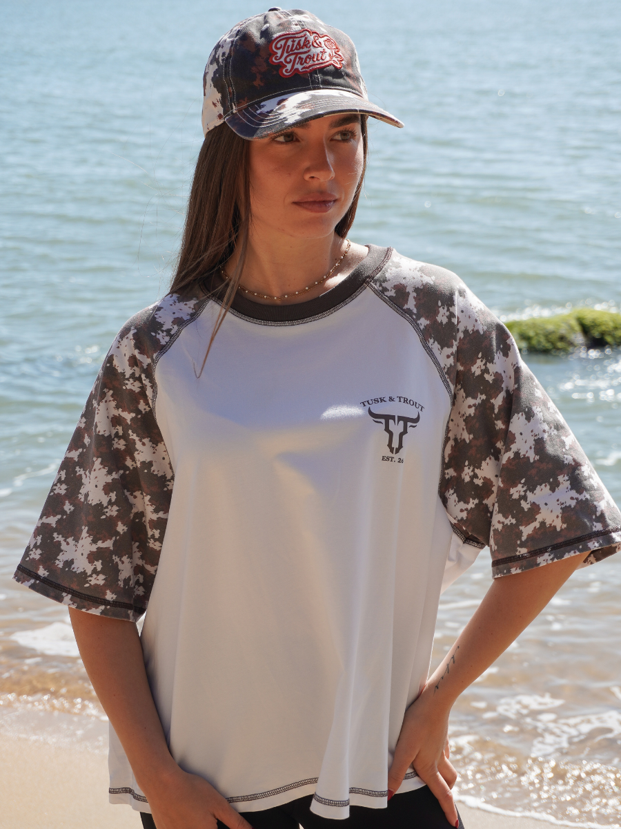 Cowhide Raglan Oversized Tee