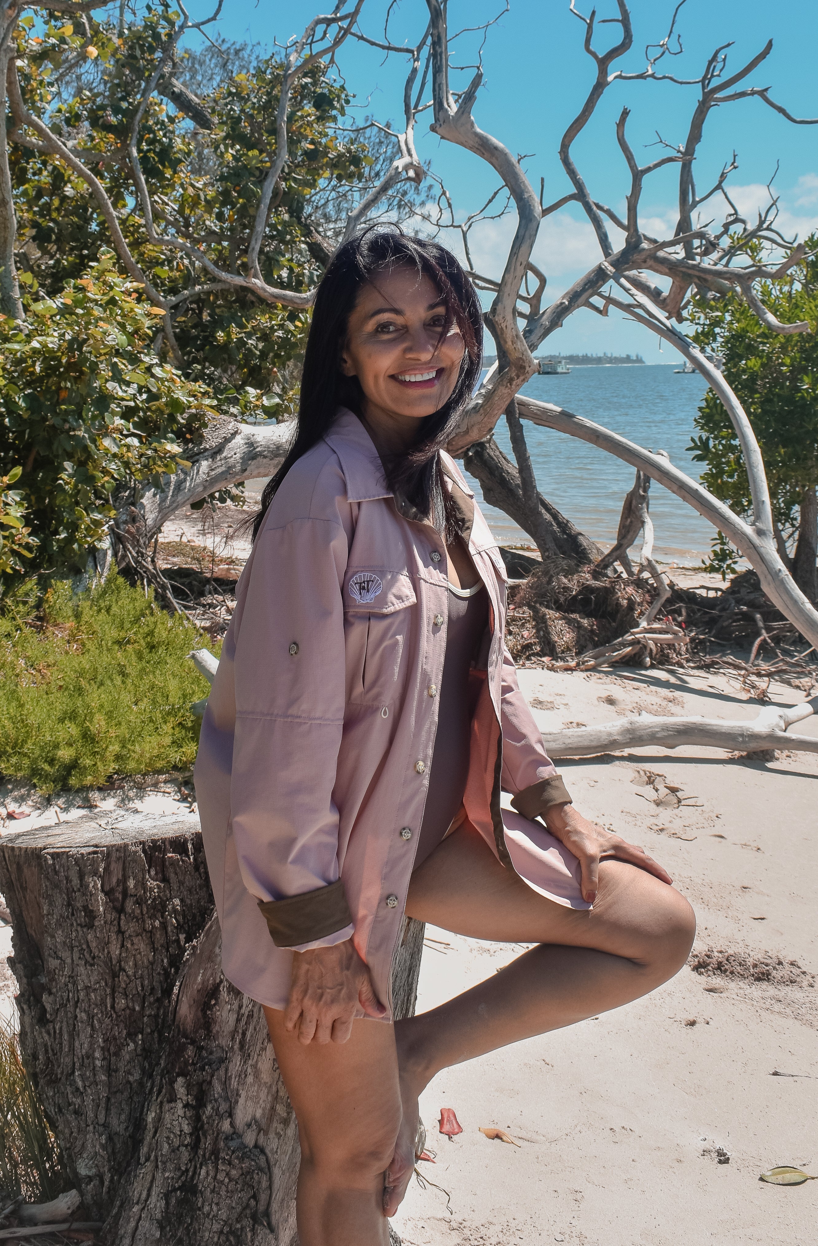 Dusty Pink Fishing Shirt