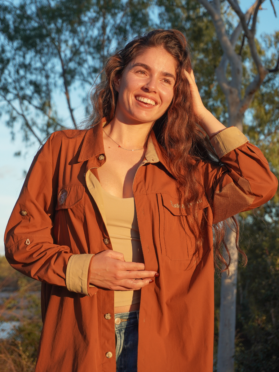 Terracotta Sun Fishing Shirt