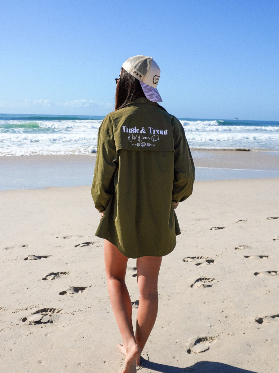 Olive Green Fishing Shirt