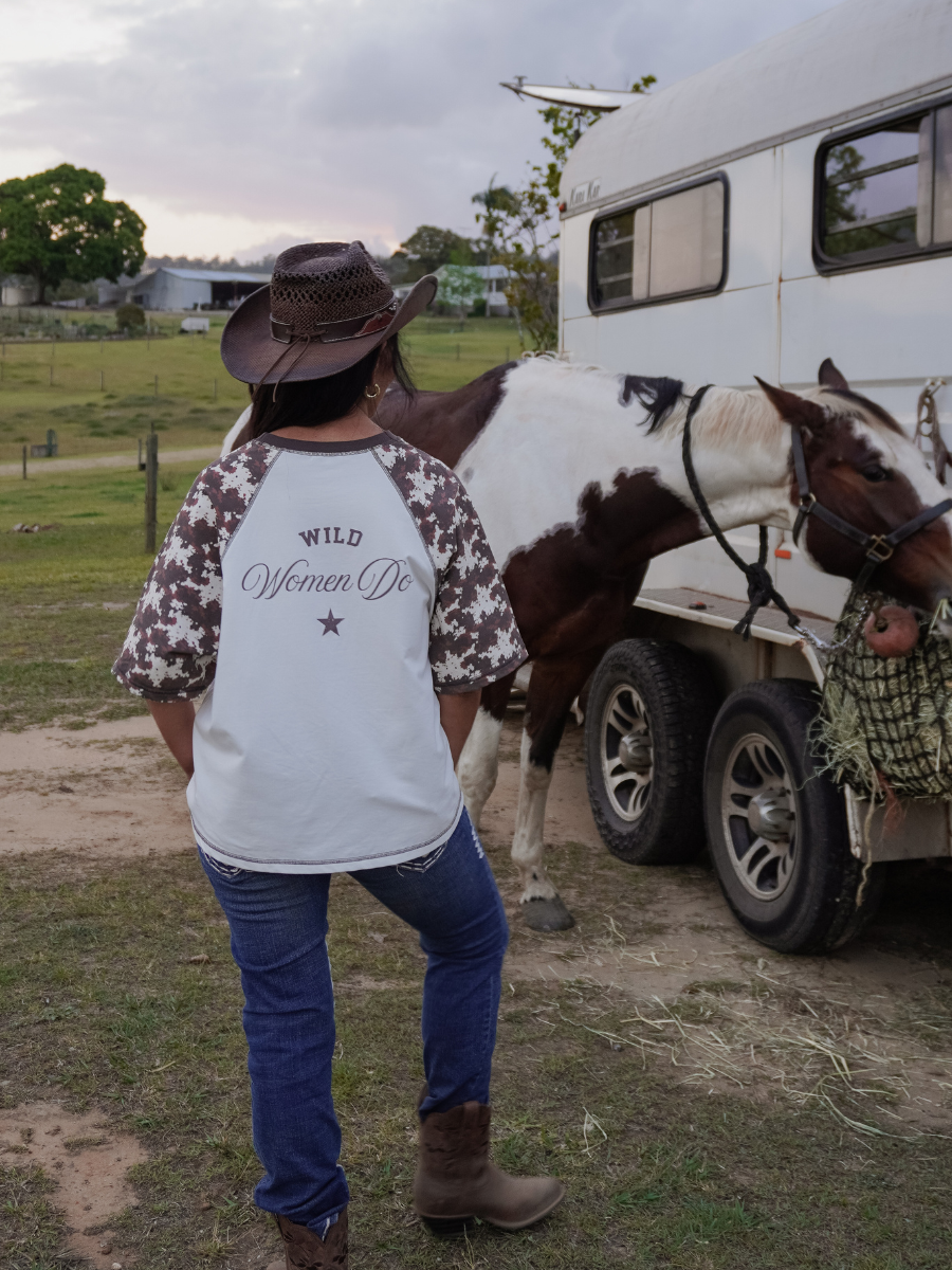 Cowhide Raglan Oversized Tee