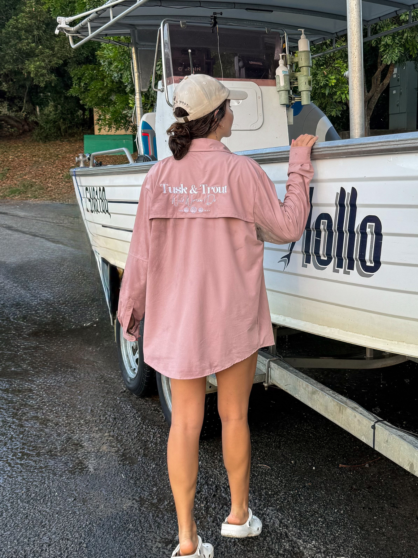 Dusty Pink Fishing Shirt