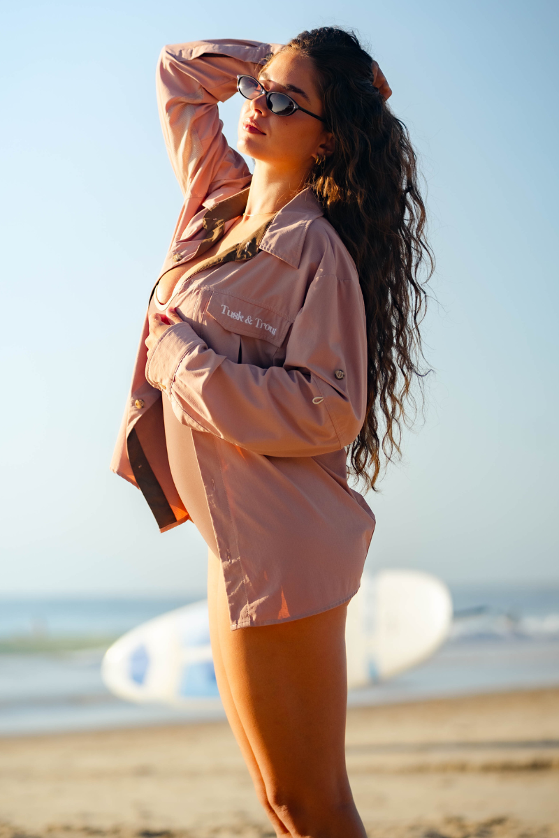 Dusty Pink Fishing Shirt